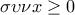 \sigma \upsilon \nu x \geq 0