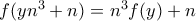 f(yn^3 + n) = n^3f(y) + n