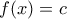 f(x)=c 