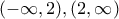 (-\infty ,2),(2,\infty ) (-\infty ,2),(2,\infty )
