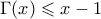 \Gamma(x) \leqslant x-1