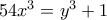54x^3=y^3+1
