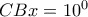 CBx={{10}^{0}}