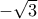 -\sqrt{3}