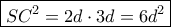 \boxed{S{C^2} = 2d \cdot 3d = 6{d^2}}