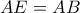 AE = AB