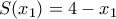  S(x_{1}) = 4- x_{1} 