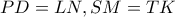 PD=LN, SM=TK