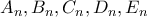 A_n,B_n,C_n,D_n,E_n