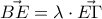 \Vec{BE}=\lambda \cdot \Vec{E\Gamma}