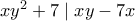 xy^2+7\mid xy-7x