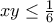 xy\leq \frac{1}{6}