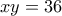 xy=36
