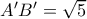 A'B' = \sqrt 5 