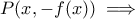 P(x,-f(x)) \implies
