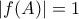 |f(A)| = 1