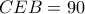 CEB = 90