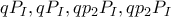 qP_I,qP_I,qp_2P_I,qp_2P_I