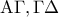 \displaystyle{{\rm A}\Gamma ,\Gamma \Delta }