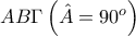 AB\Gamma \left(\hat{A} =90^{o}\right)
