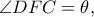 \angle DFC=\theta ,