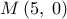\displaystyle 
M\left( {5,\;0} \right)
