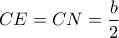 CE=CN=\dfrac{b}{2}