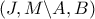 \left( {J,M\backslash A,B} \right)