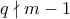 q\nmid m-1 q\nmid m-1
