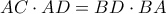 AC\cdot AD=BD\cdot BA