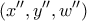 \displaystyle{(x'',y'',w'')}