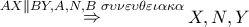 \mathop  \Rightarrow \limits^{AX\parallel BY,A,N,B\,\,\sigma \upsilon \nu \varepsilon \upsilon \theta \varepsilon \iota \alpha \kappa \alpha } X,N,Y