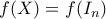 f(X)=f(I_n)