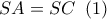 SA = SC\,\,\left( 1 \right)