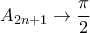\displaystyle{A_{2n+1}\to\frac{\pi}{2}}