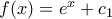 f(x)=e^x+c_1