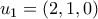 u_1=(2,1,0)
