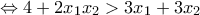 \Leftrightarrow 4+2x_1x_2>3x_1+3x_2