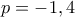 p=-1,4