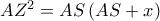 A{Z^2} = AS\left( {AS + x} \right)