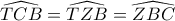\widehat{TCB}=\widehat{TZB}=\widehat{ZBC} \widehat{TCB}=\widehat{TZB}=\widehat{ZBC}