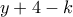 y+4-k
