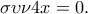 \sigma \upsilon \nu 4x=0.