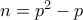n=p^2-p