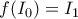 f(I_0) = I_1