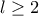 l\geq2
