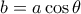 b= a\cos \theta b= a\cos \theta
