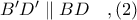 B'D'\parallel BD\ \ \ ,(2)