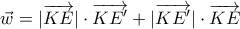 \vec{w}=|\overrightarrow{KE}|\cdot\overrightarrow{KE^\prime}+|\overrightarrow{KE^\prime}|\cdot\overrightarrow{KE}
