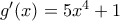 g'(x) = 5x^4+1